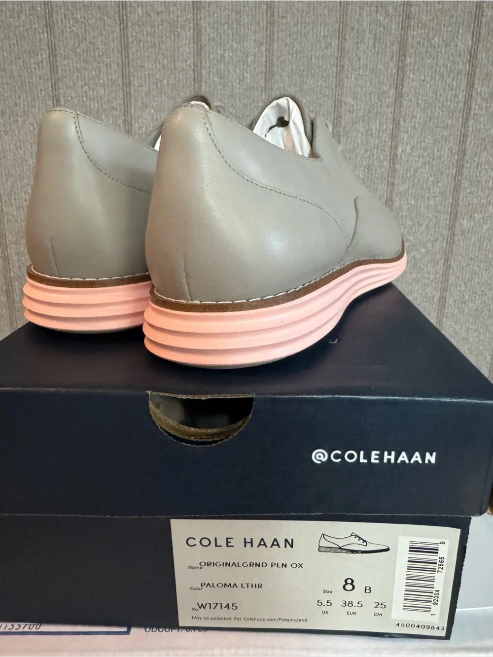NIB Cole Haan Women's Original Grand Plain Paloma Leather Oxford SZ 8 B Shoes